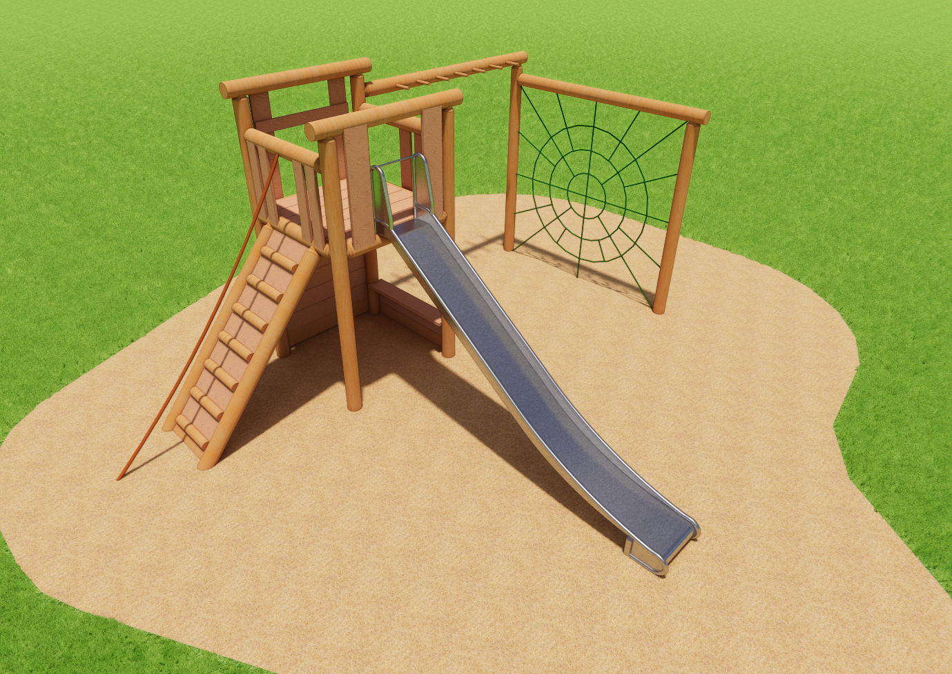 Firkantet tårn med udbygning